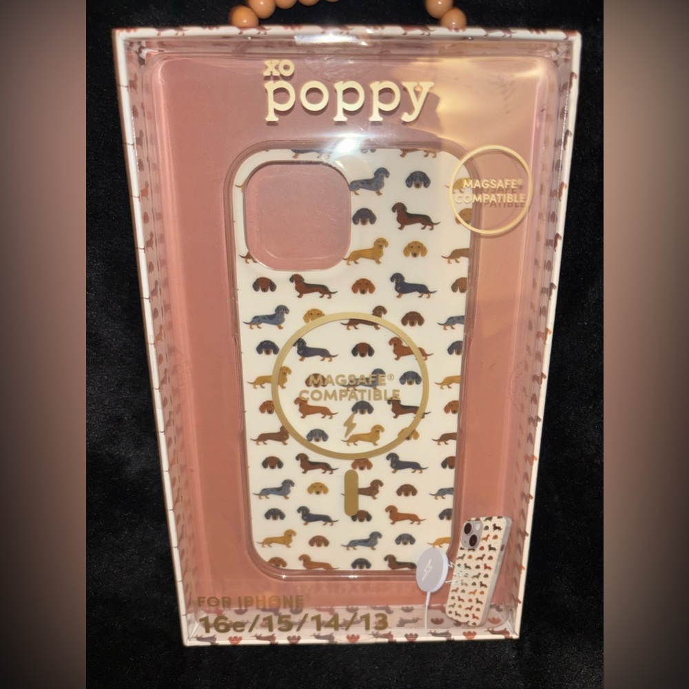 Dachshund Pattern iPhone Case Fits iPhone 13-16 MagSafe Compatible New by Poppy